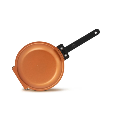 Tigaie dubla pentru clatite antiaderenta manere reci