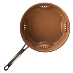 Tigaie portocalie rotunda cu aer