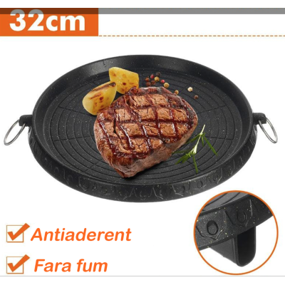 Tigaie rotunda pentru gratar Aorlis AO-78288 de 32cm strat antiaderent