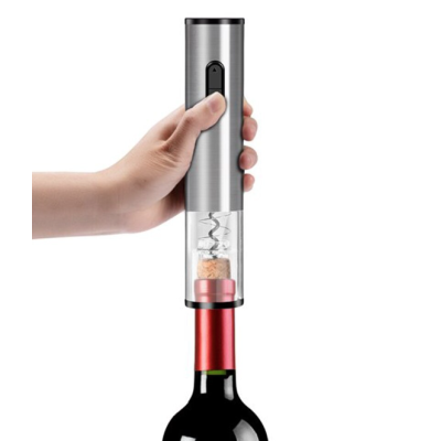 Tirbuson electric pentru sticle de vin cu dispozitiv inlaturare sigiliu Argintiu