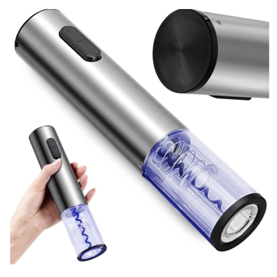 Tirbuson electric pentru sticle de vin cu dispozitiv inlaturare sigiliu Argintiu