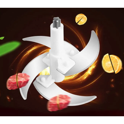 Tocator Electric Multifunctional Q JR842 650W cu 2 Viteze din Inox pentru Carne Fructe si Legume Capacitate 3L