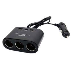 Triplu Bricheta Auto cu Fir OLESSON 1653 si 2 x USB 1 x USB C 