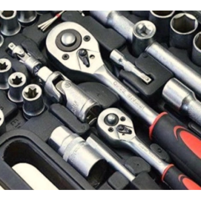 Trusa 108 Piese cu Chei clicket, Biti si Tubulare, Crom-Vanadium