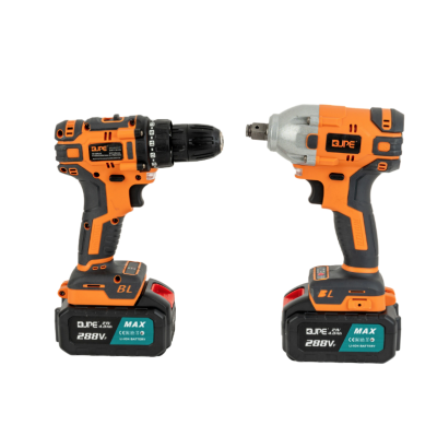 Trusa 1 masina de gaurit + 1 insurubat pe acumulator cu impact  2 acumulatori 4 Ah JPE