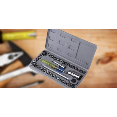 Trusa 40 piese Tubulare  si clichet