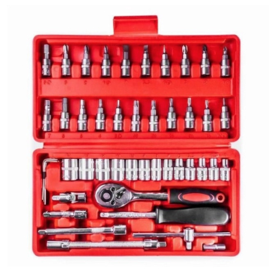 Trusa 46 Piese chei tubulare si biti AN