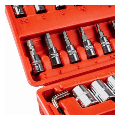 Trusa 46 Piese chei tubulare si biti AN