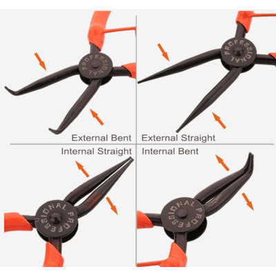 Trusa 4 clesti pentru sigurante cu varfuri diferite