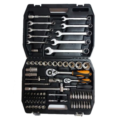 Trusa 82 scule mixte de mana cutie plastic neagra