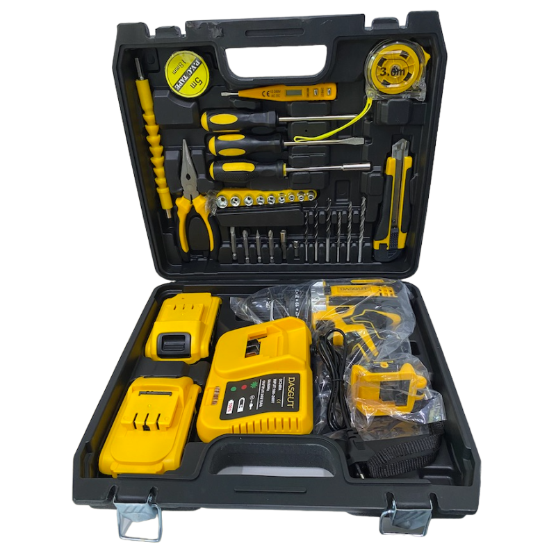 Trusa bormasina 24V cu 2 acumulatori, incarcator si 37 accesorii ZD