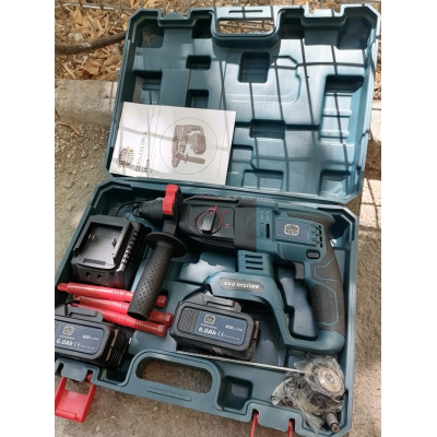 Trusa ciocan rotopercutor German Meister cu 2 acumulatori 36V - 6 ah