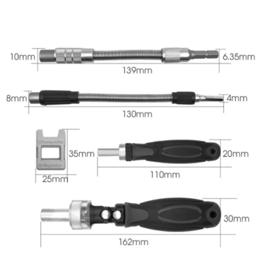 Trusa de Biti si Tubulare cu Clichet 70 piese Andowl Q LS9902