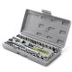 Trusa de chei tubulare 40 de piese sistem metric si SAE cutie gri
