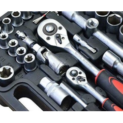 Trusa de scule 108 piese chei tubulare cromate