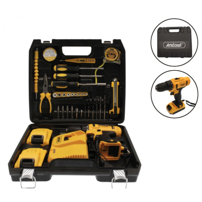 Trusa Masina de gaurit si insurubat (BORMASINA) Andowl Q GJ011 cu 2 acumulatori 5Ah 24V