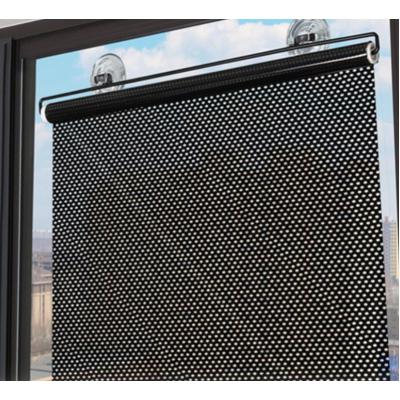 UB Parasolar auto cu ventuze retractabil NEGRU 58 cm x 125 cm