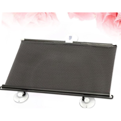 UB Parasolar auto cu ventuze retractabil NEGRU 58 cm x 125 cm