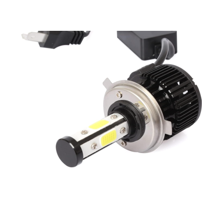 UB Set 2 leduri H4 cu doua faze 360 grade 4 fete luminoase alb putere 200W temperatura 6000k