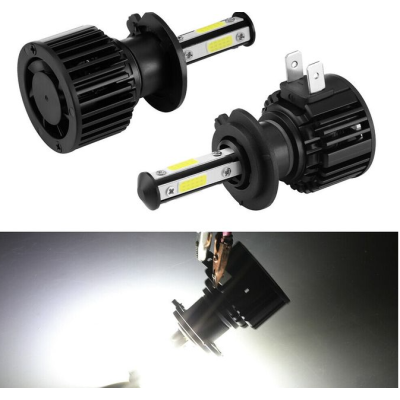 UB Set 2 leduri H4 cu doua faze 360 grade 4 fete luminoase alb putere 200W temperatura 6000k