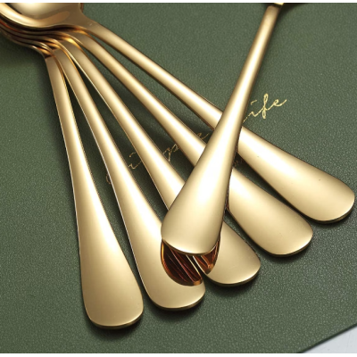 UB Set 6 linguri otel inoxidabil auriu HS