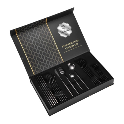 UB Set de 24 piese tacamuri in stil portughez- culoare NEGRU BS