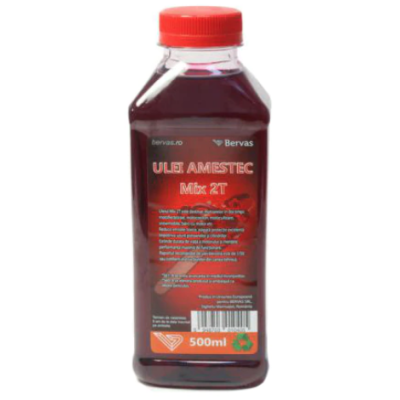 Ulei amestec MIX 2T pentru drujba si MTC (motocositori) rosu 500ml