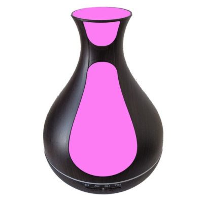 Umdificator / Difuzor de aroma LED 7 culori Maro inchis cu alb