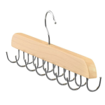 Umeras din lemn si otel cu 14 carlige rotative pentru curele 37 cm x 14 cm