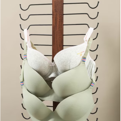 Umeras pliabil din lemn si otel cu 12 suporturi pentru sutien