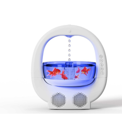 Umidificator antigravitatie cu difuzor bluetooth si efect vizual picaturi Model Y11 cu rezervor si Iluminare LED