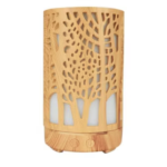 Umidificator aromaterapie ultrasunet model copac rezervor 200 ml 7 culori led lemn deschis