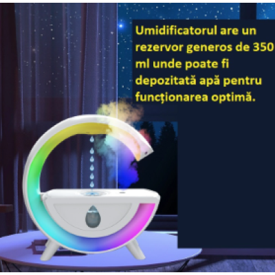 Umidificator cu lumina RGB T00KS antigravitatie aromaterapie