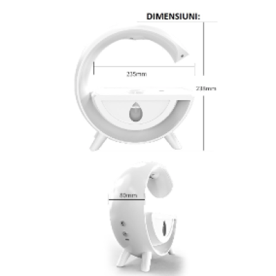 Umidificator cu lumina RGB T00KS antigravitatie aromaterapie