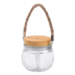 Umidificator de 400 ml si Iluminare LED RGB ZJ987 cu Lemn natural