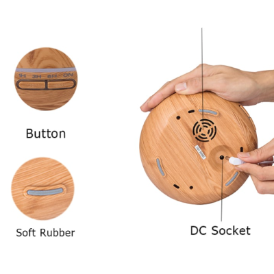 Umidificator de Aer 300ml LED model NATURAL WOOD Difuzor