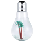 Umidificator de aer cu lampa LED - sub forma de bec cu palmier