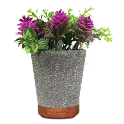 Umidificator/Difuzor aromatizator in forma de ghiveci cu flori 7 culori programabil oprire automata