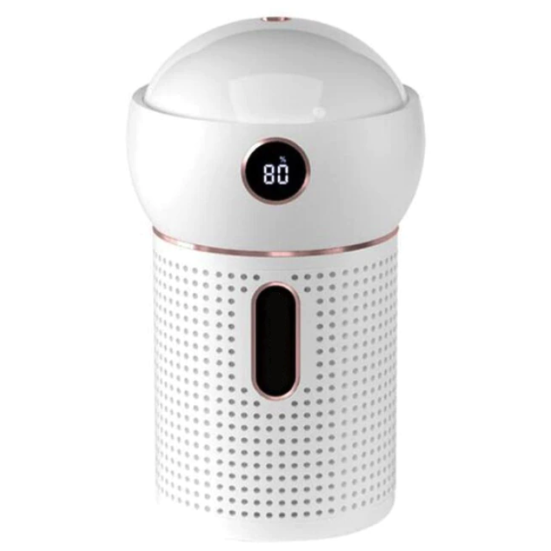 Umidificator incarcare USB 3 in 1 cu proiector cer instelat pulverizare silentioasa 650ml Alb
