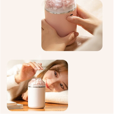 Umidificator si Difuzor de Aromaterapie cu Flori 2 Moduri de Pulverizare