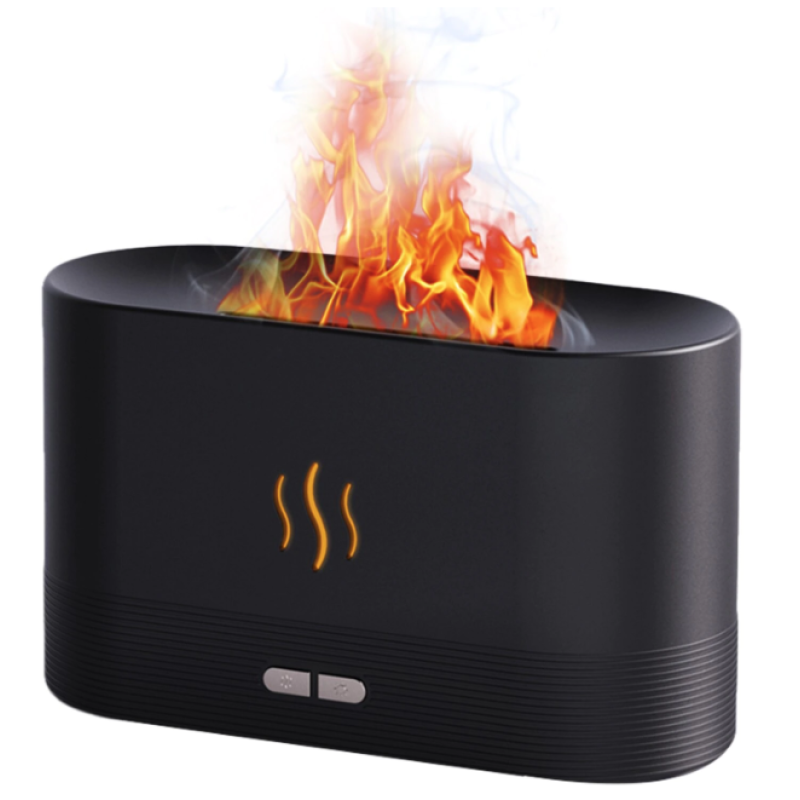Umidificator Ultrasonic Cu Efect Flacara Silentios Negru