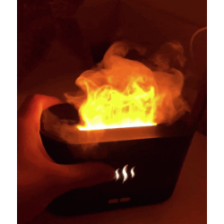 Umidificator Ultrasonic Cu Efect Flacara Silentios Negru