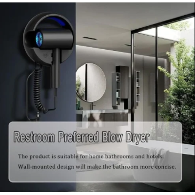 Uscator de par cu montare pe perete cu ioni negativi lumina albastra Andowl Q F002