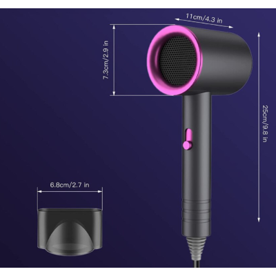 Uscator de Par Q M068 Putere 1200W Tehnologie Ionica 3 Trepte de Temperatura