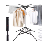 Uscator de rufe cu trepied pliabil brate rotative