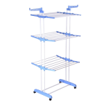 Uscator pentru rufe cu 3 nivele si suport pentru umerase  dimensiuni 75x64x170cm