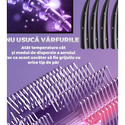 Uscator Profesional AO 49973 de Par 3 in 1 aparat multifunctional coafare si uscare 3 accesorii incluse