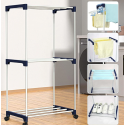 Uscator prosoape cu suport pentru incaltaminte 3 nivele portabil