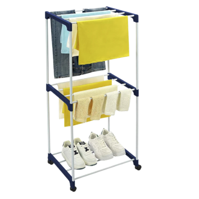 Uscator prosoape cu suport pentru incaltaminte 3 nivele portabil