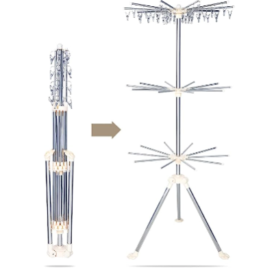 Uscator Rotativ tip Carusel ADS-1158 cu 16 Brate Rotative 170 cm  Alb